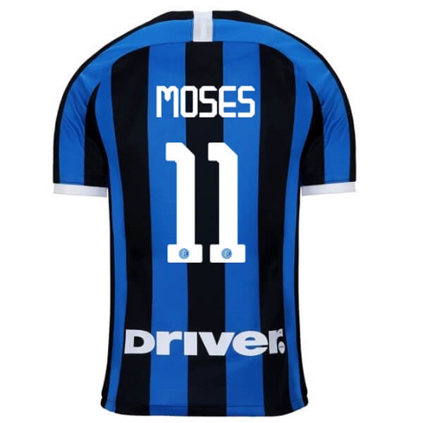 Camiseta Inter Milan NO.11 Moses 1ª Kit 2019 2020 Azul